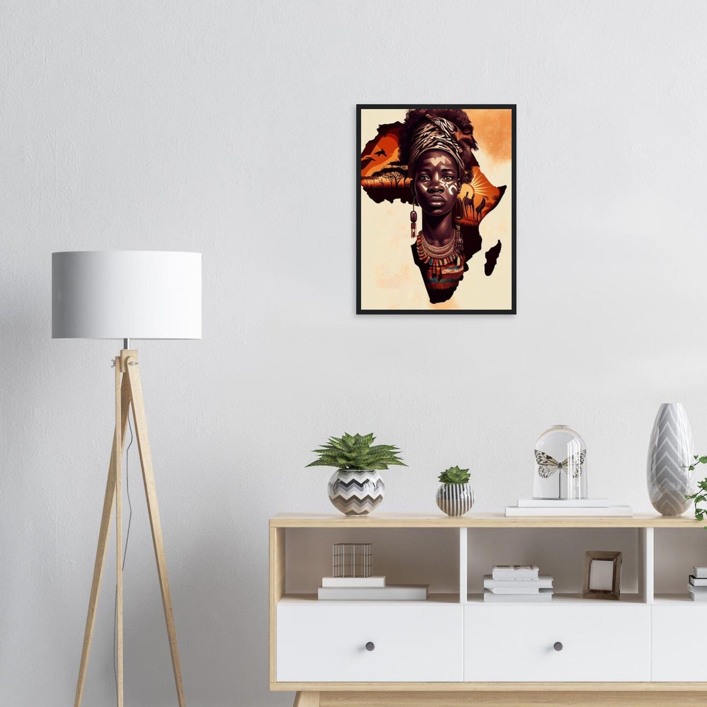 Canvanation Print Material Tableaux Africain Carte