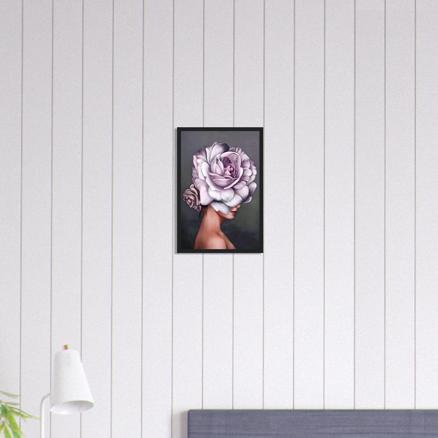 Canvanation Print Material 30x45 cm / 12x18″ Tableau Femme Fleurs Violet