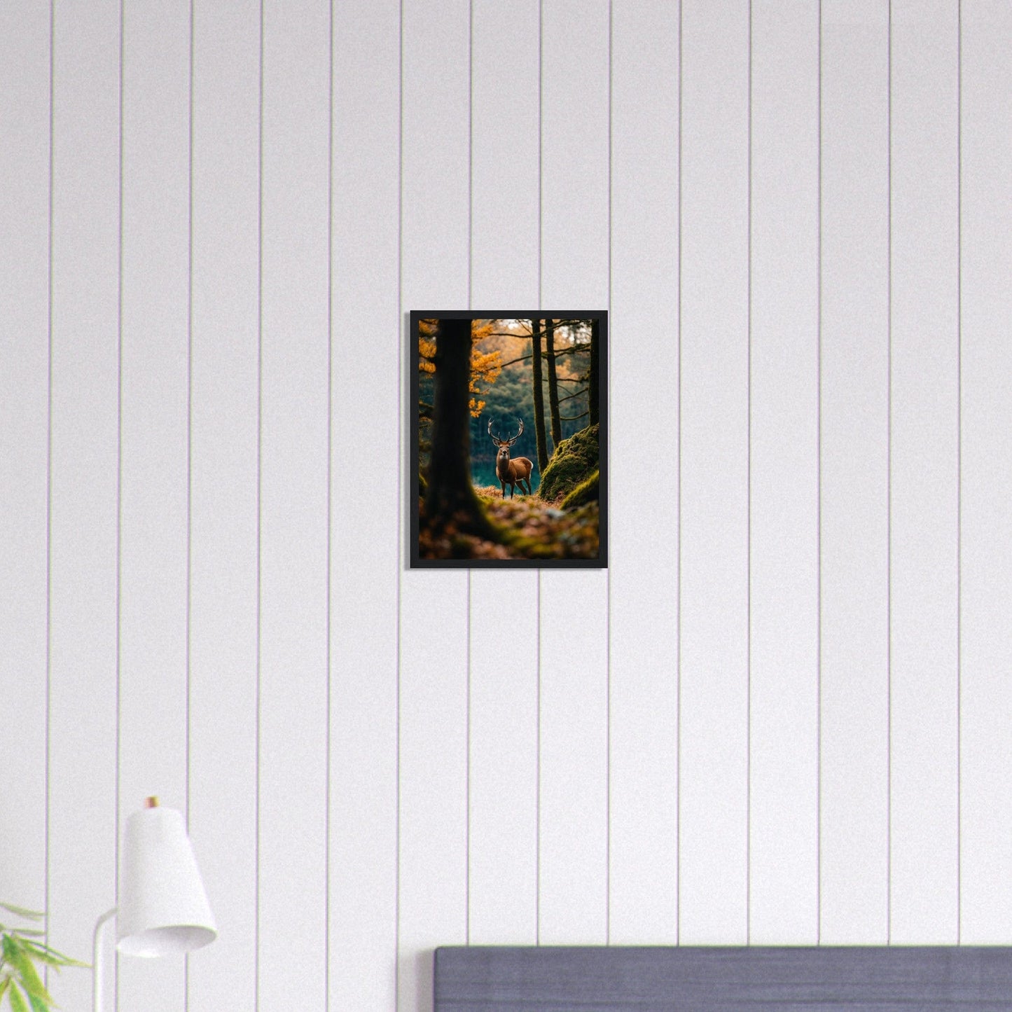 Canvanation Print Material 30x40 cm / 12x16″ Tableau Cerf Dans les Brumes du Matin