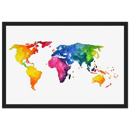 Canvanation Print Material 30x45 cm / 12x18″ Tableau Planisphere Du Monde - Exploration Globale