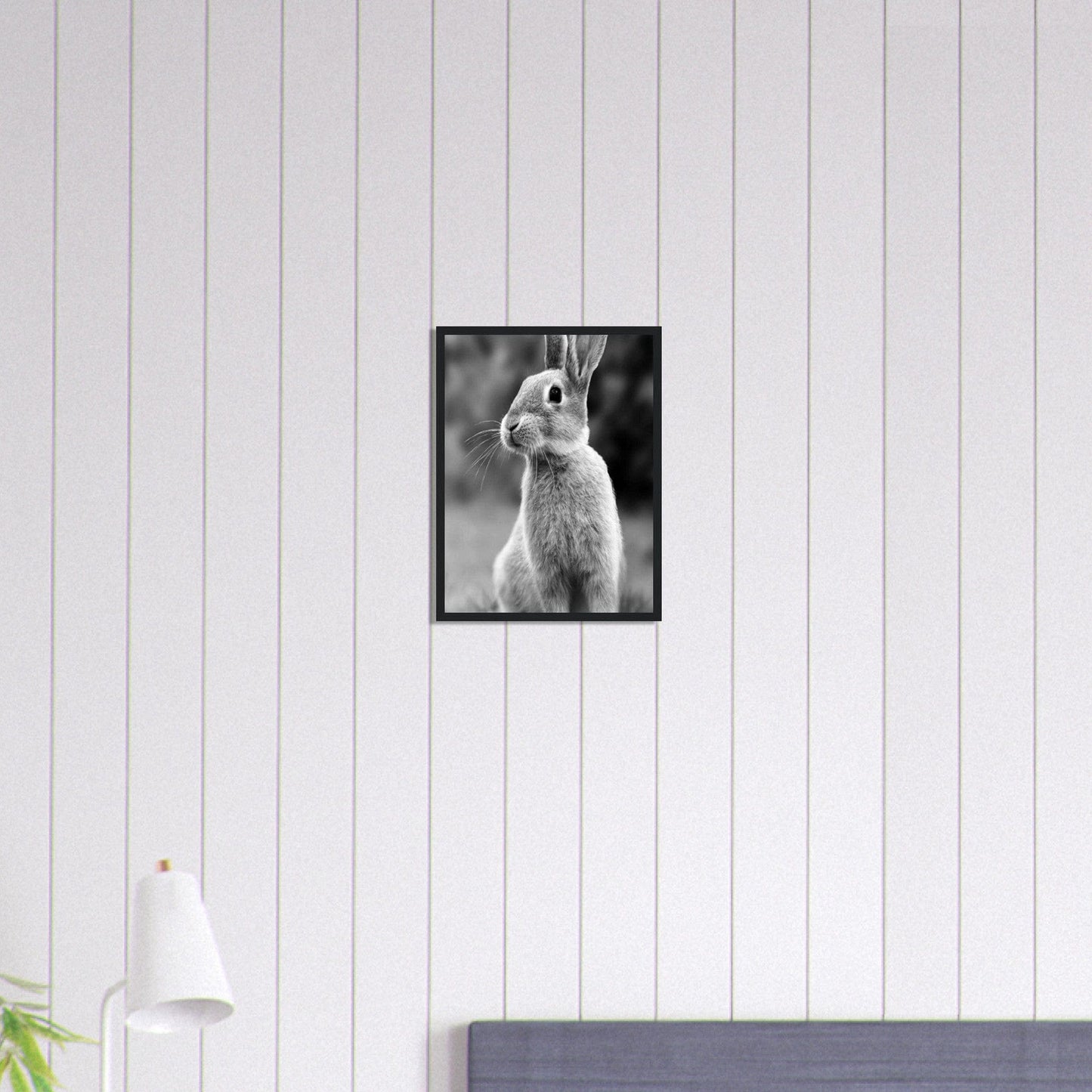 Canvanation Print Material 30x40 cm / 12x16″ Tableau Photo Noir Et Blanc-Animaux-Lapin