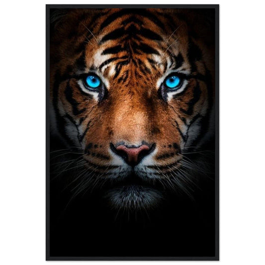 Canvanation Print Material 60x90 cm / 24x36″ Tableau Tigre Yeux Bleu