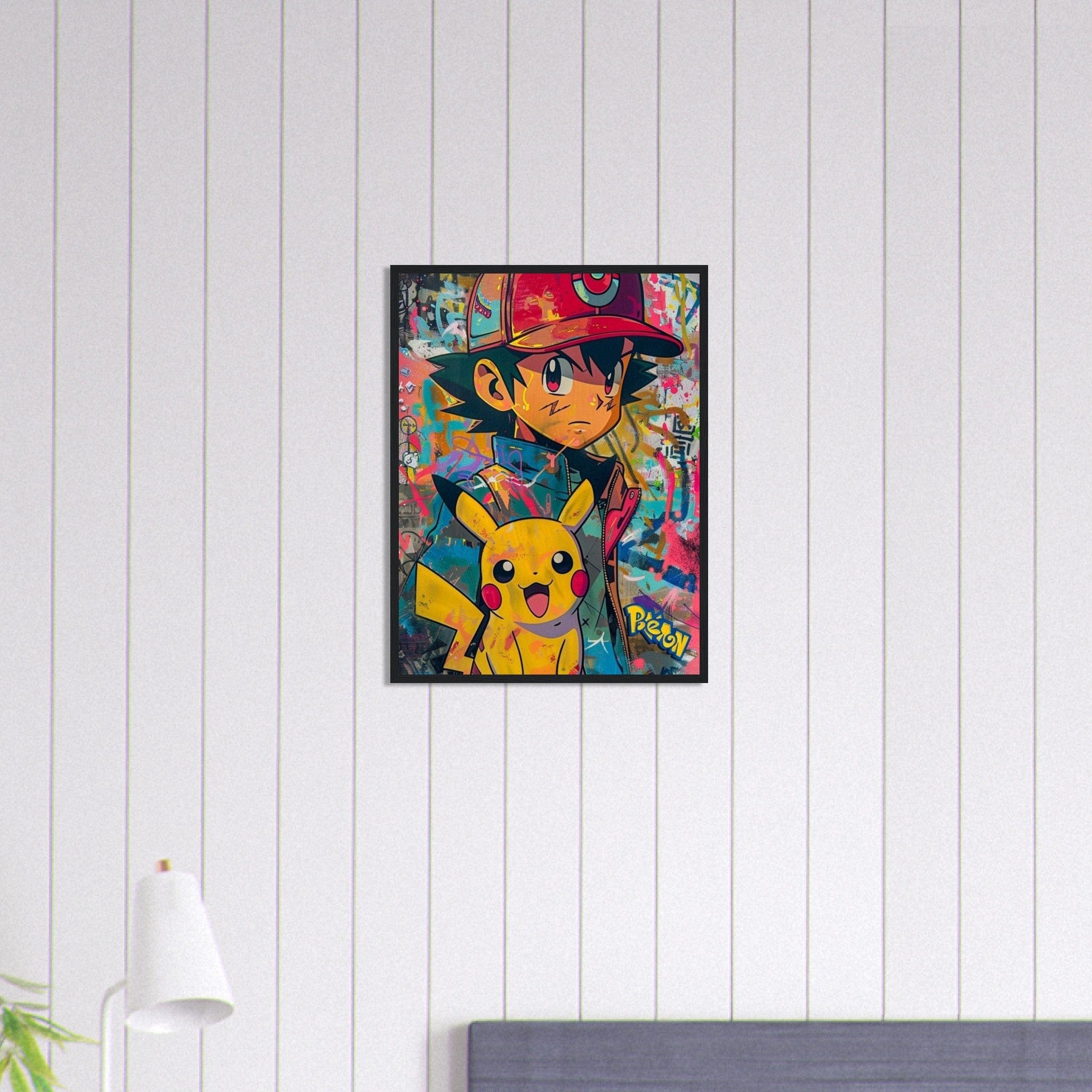 Canvanation Print Material 45x60 cm / 18x24″ Tableau Pokémon Dessin Pikachu Sacha