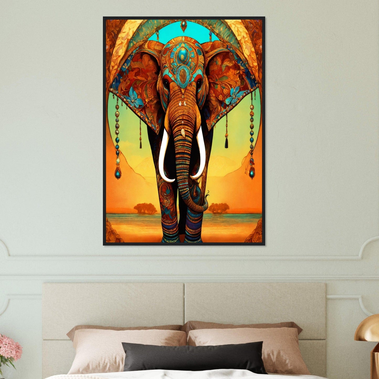 Canvanation Print Material Tableau Elephant Géant Doux