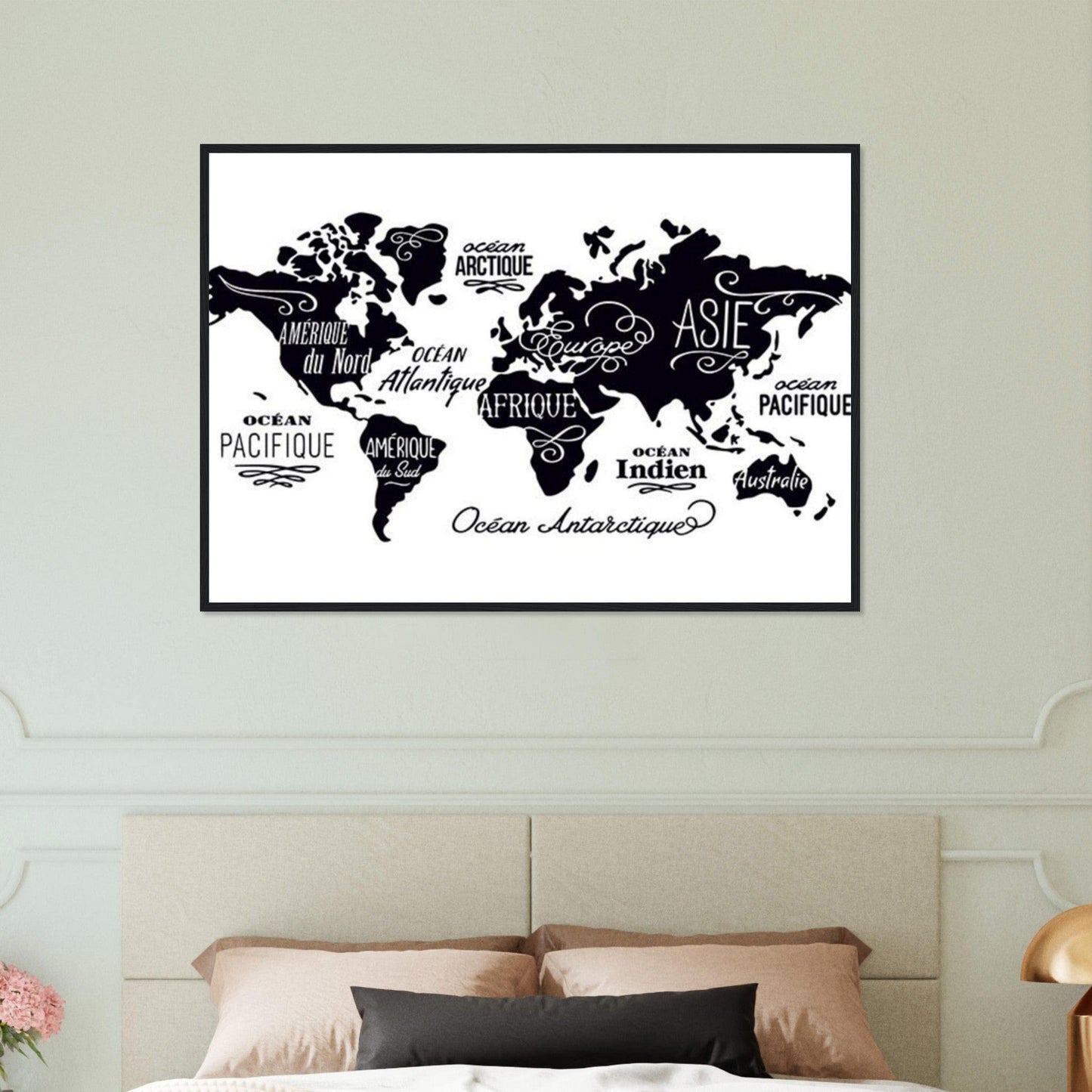 Canvanation Print Material Tableau Planisphere Du Monde - Le Monde à Portée de Vue