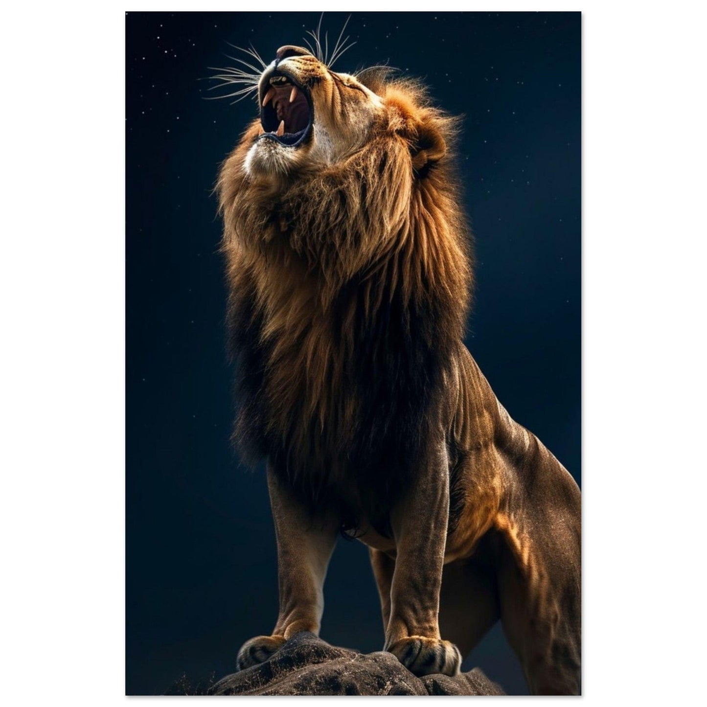 Canvanation Print Material 60x90 cm / 24x36″ Poster Lion Dans La Nuit