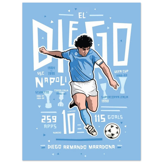 Canvanation Print Material 45x60 cm / 18x24″ Poster Football El Diego