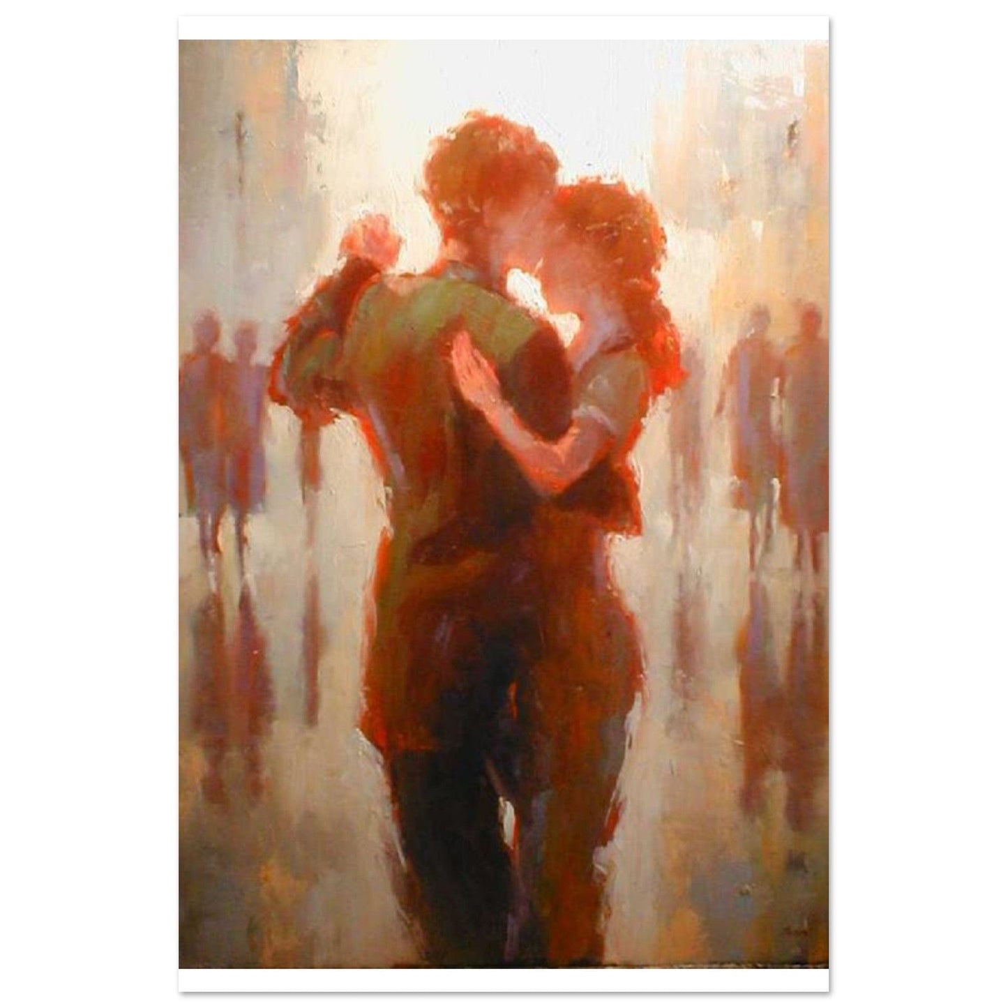 Gelato Print Material 60x90 cm / 24x36″ Peinture Couple Enlacé