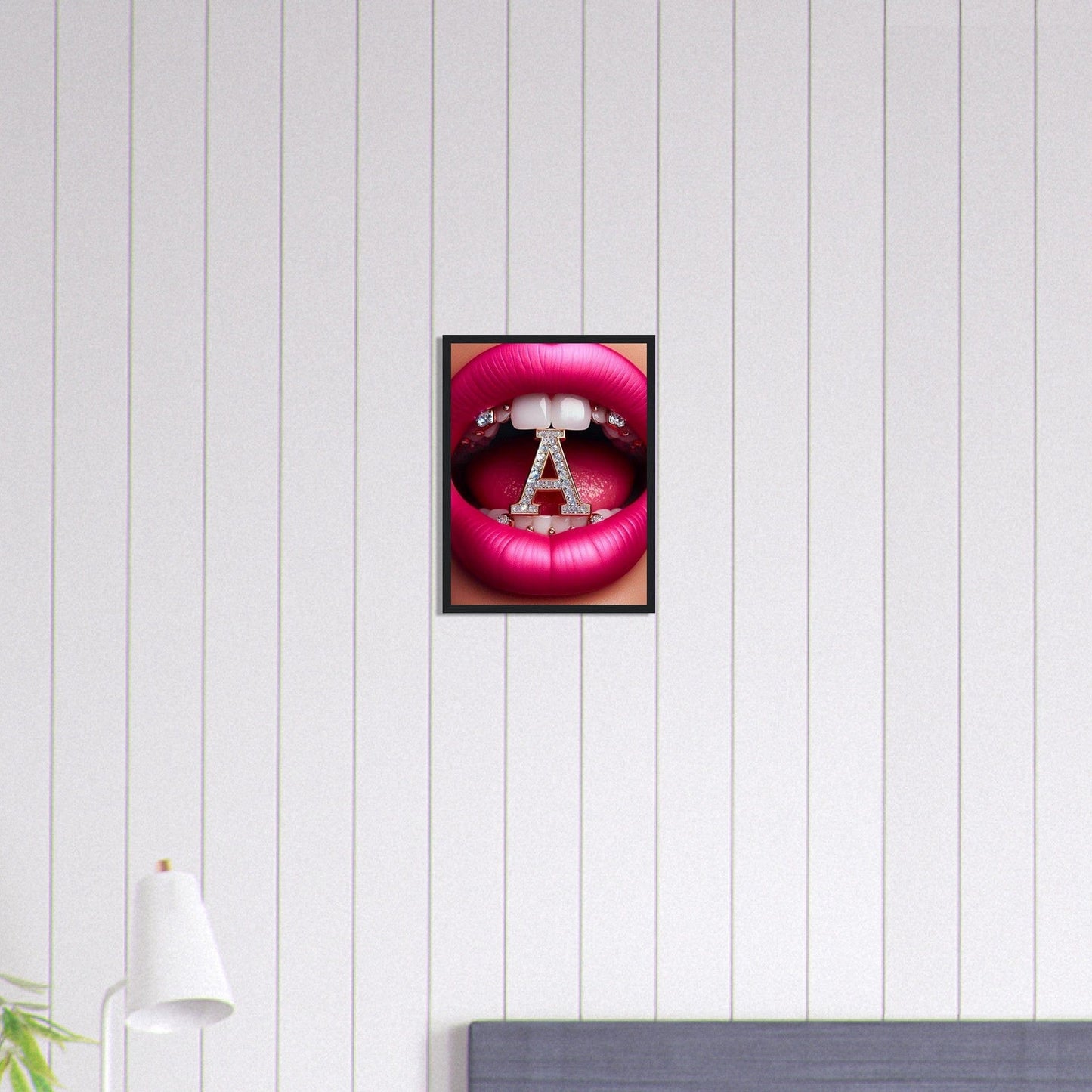 Canvanation Print Material 30x40 cm / 12x16″ Tableau Levres Lettre A
