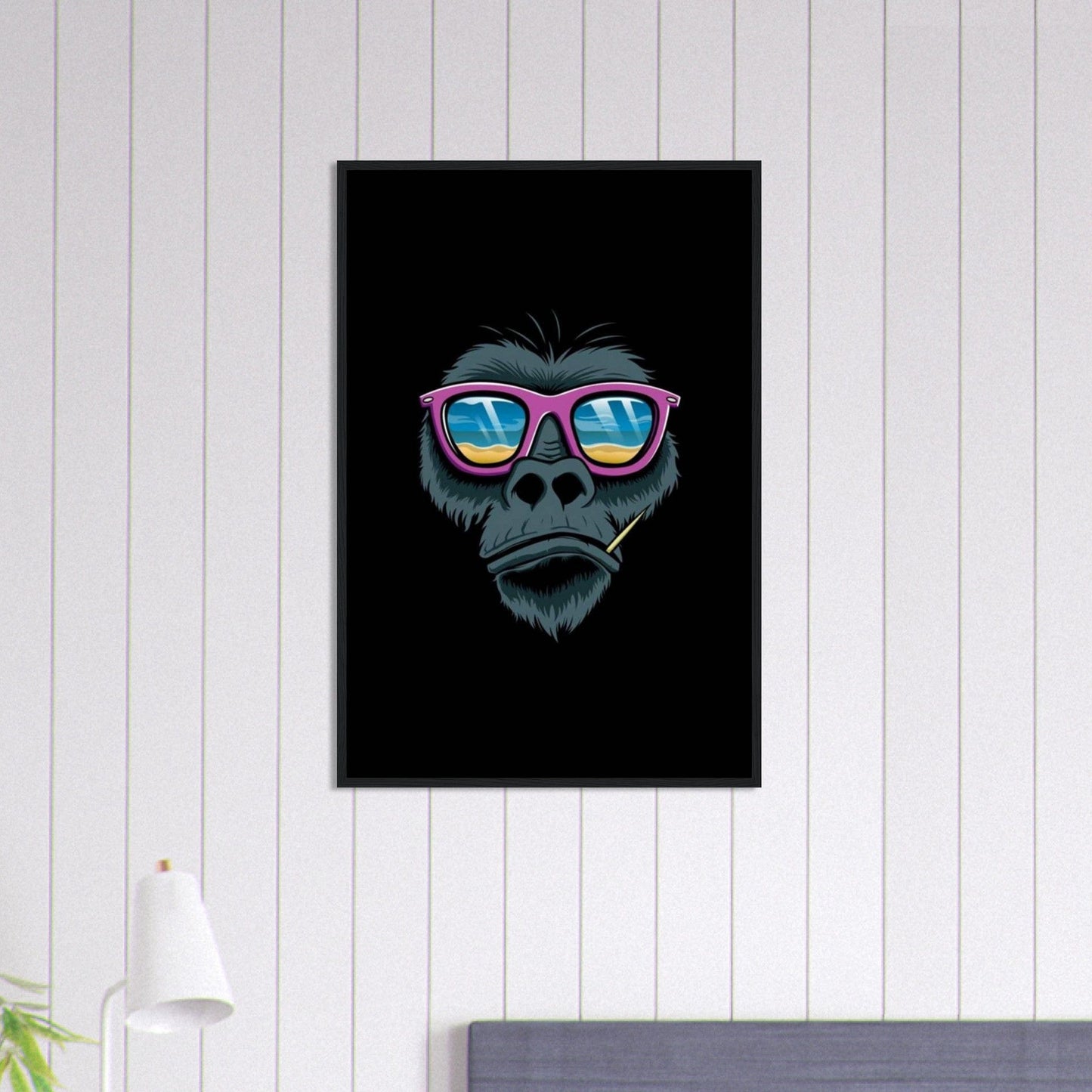 Canvanation Print Material 60x90 cm / 24x36″ Tableau Gorille Plage