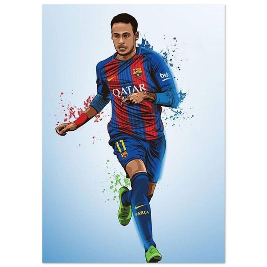 Canvanation Print Material A1 (59.4 x 84.1  cm) Poster Joueur De Foot Neymar Qatar