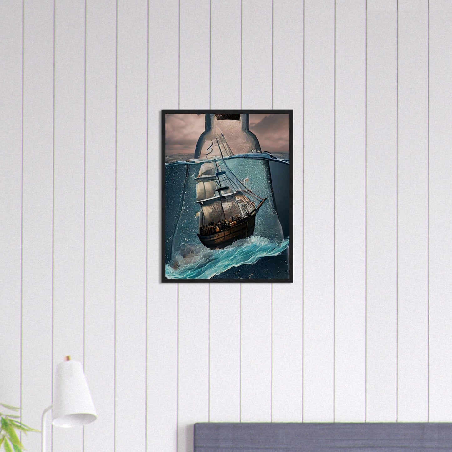 Gelato Print Material Tableau Bateau Abstrait