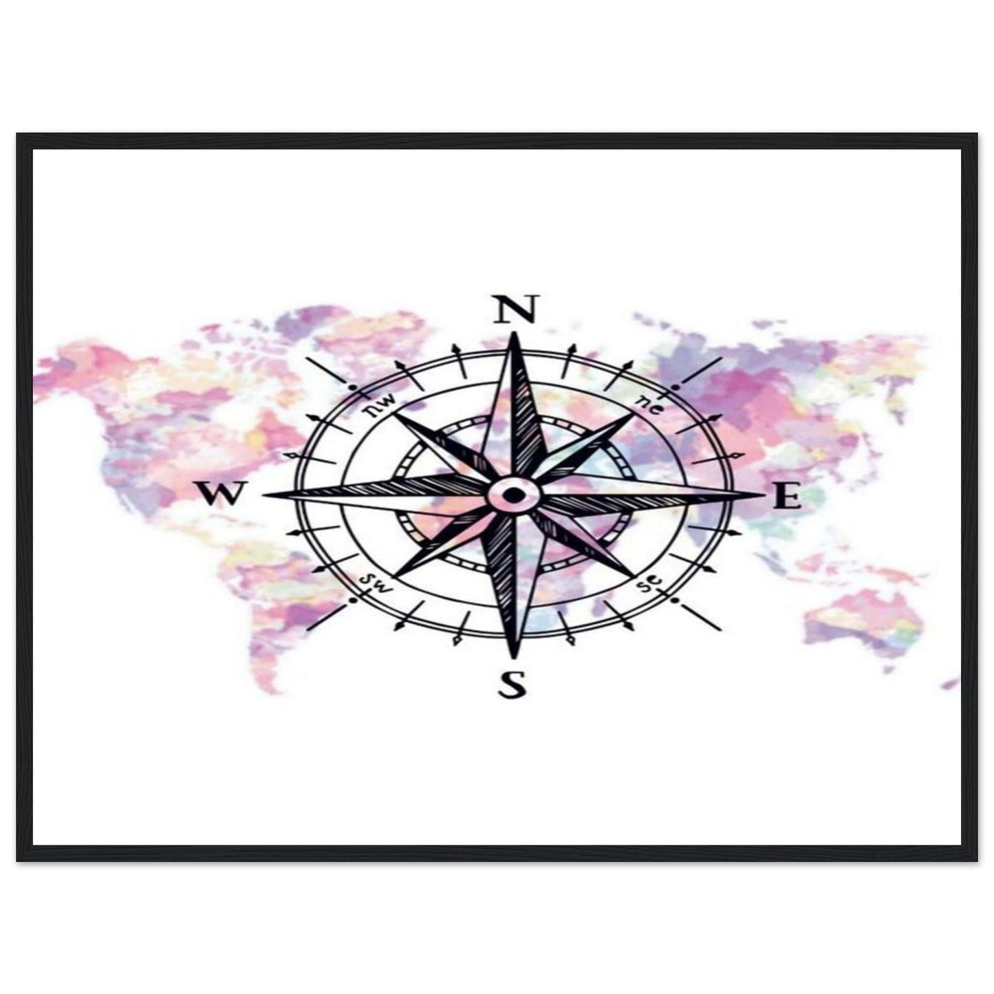 Canvanation Print Material 60x80 cm / 24x32″ Tableau Planisphere Du Monde - Destination Monde