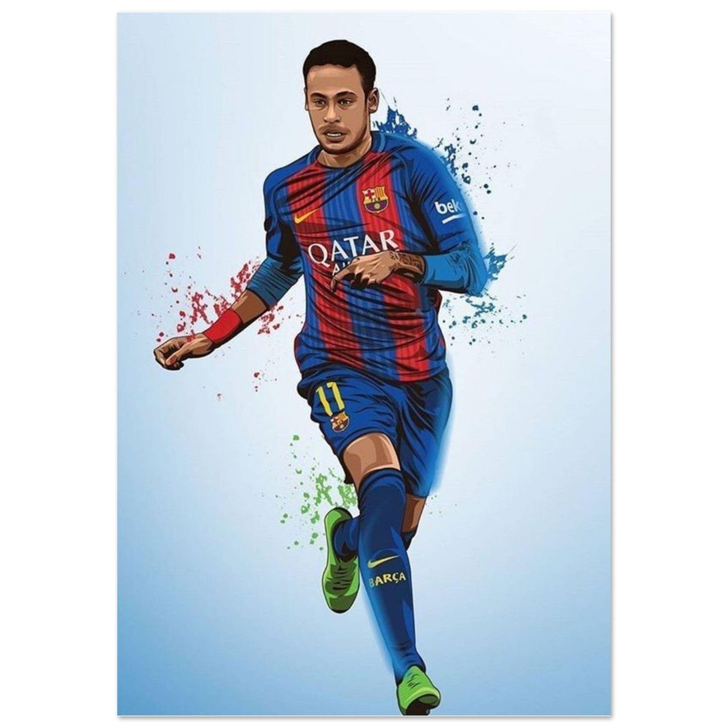 Canvanation Print Material 70x100 cm / 28x40″ Poster Joueur De Foot Neymar Qatar