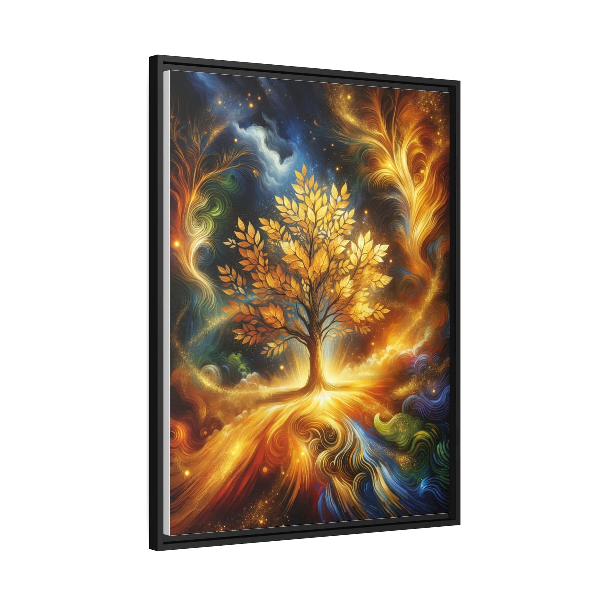 Printify Canvas Tableau L'élégance dorée de l'Arbre de Vie: Un symbole de prospérité et d'harmonie
