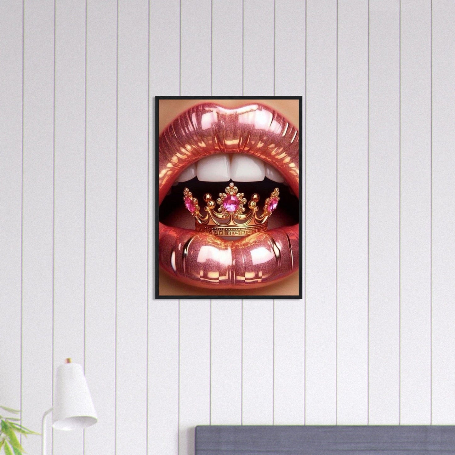 Canvanation Print Material 50x70 cm / 20x28″ Tableau Levres Couronne