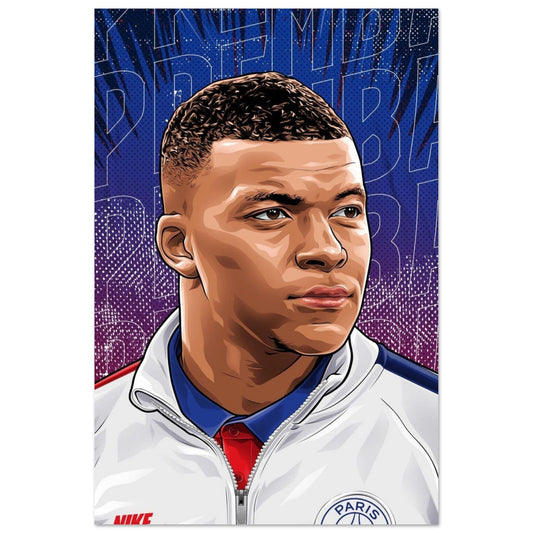 Gelato Print Material 60x90 cm / 24x36″ Poster Football Kylian Psg