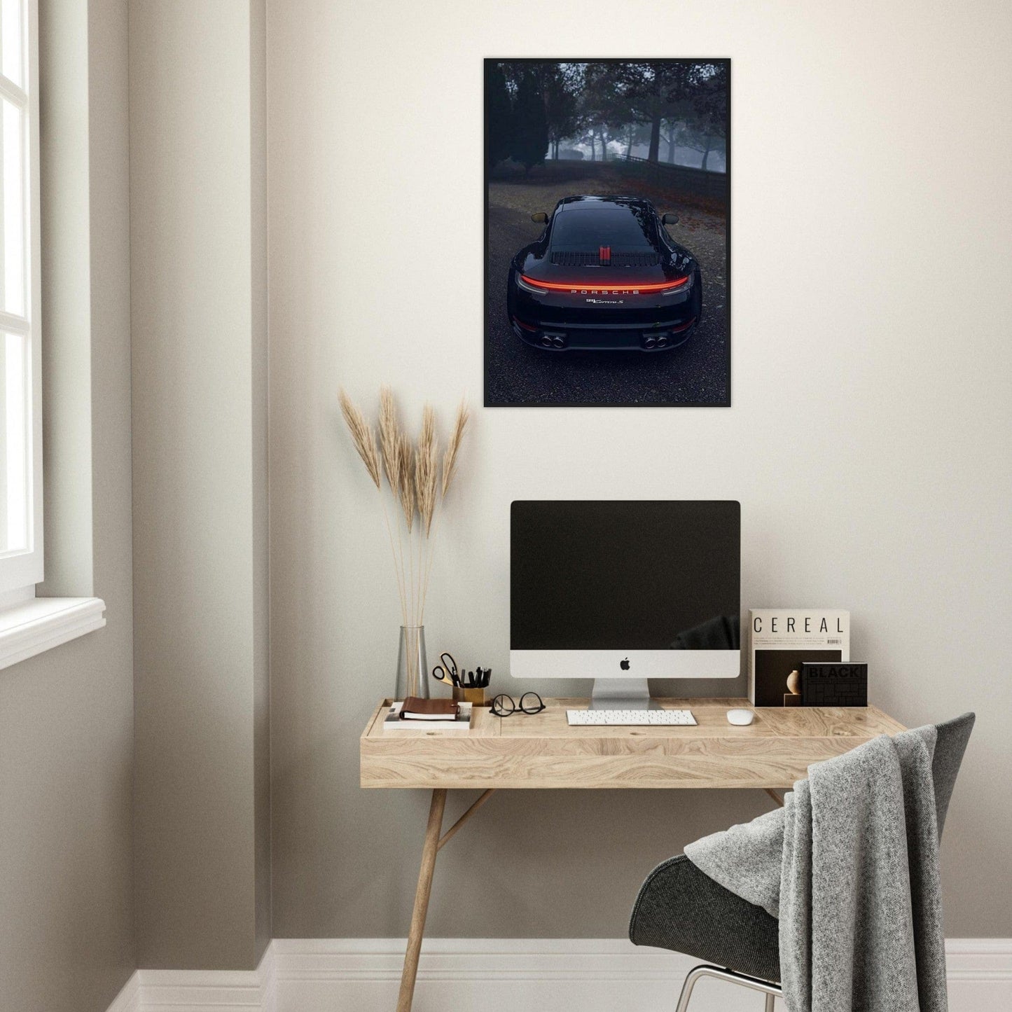 Gelato Print Material Tableau Porsche Noir