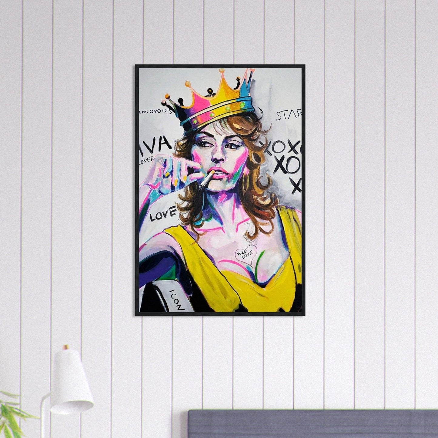 Canvanation Print Material 60x90 cm / 24x36″ Tableau Street Art Femme avec Couronne