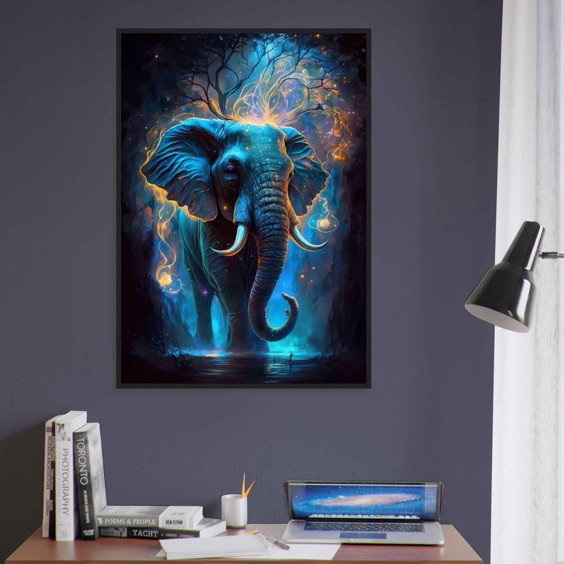 Canvanation Print Material Tableau Elephant Lueur Crépusculaire