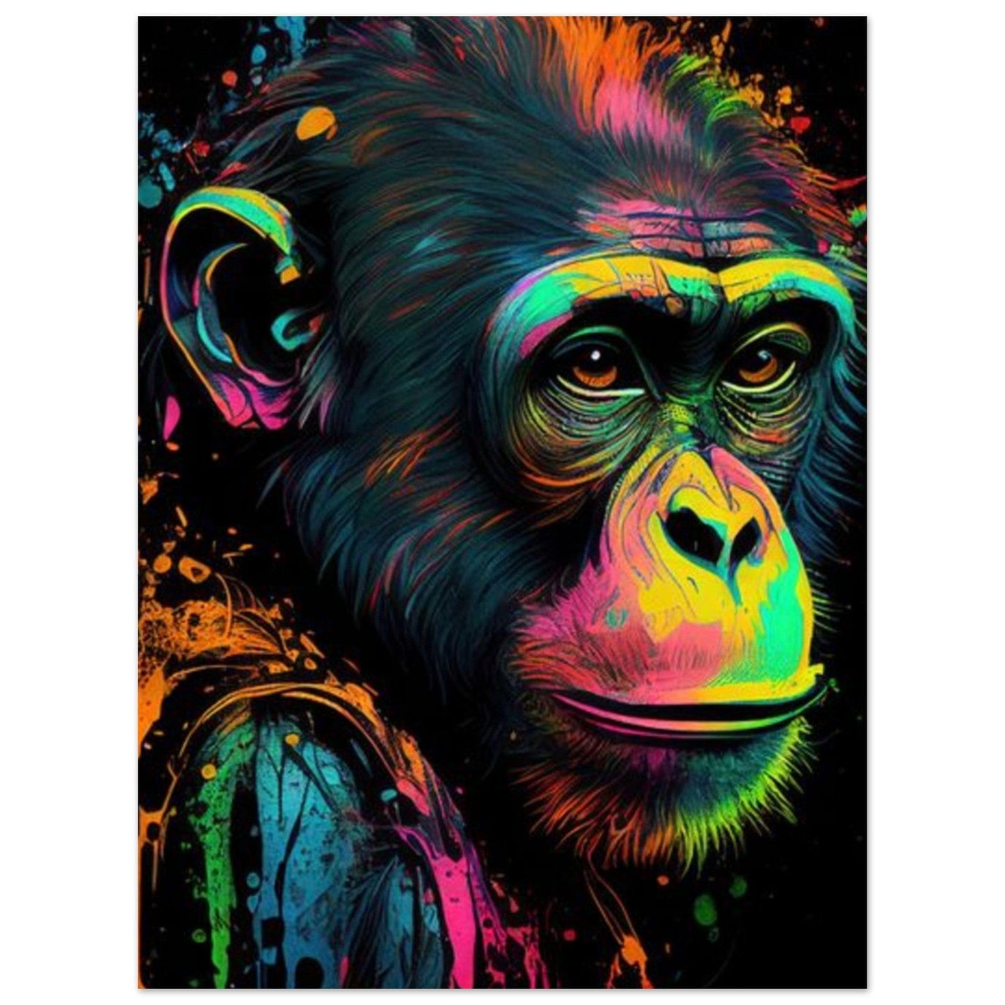 Canvanation Print Material 45x60 cm / 18x24″ Poster Singe Multicolore