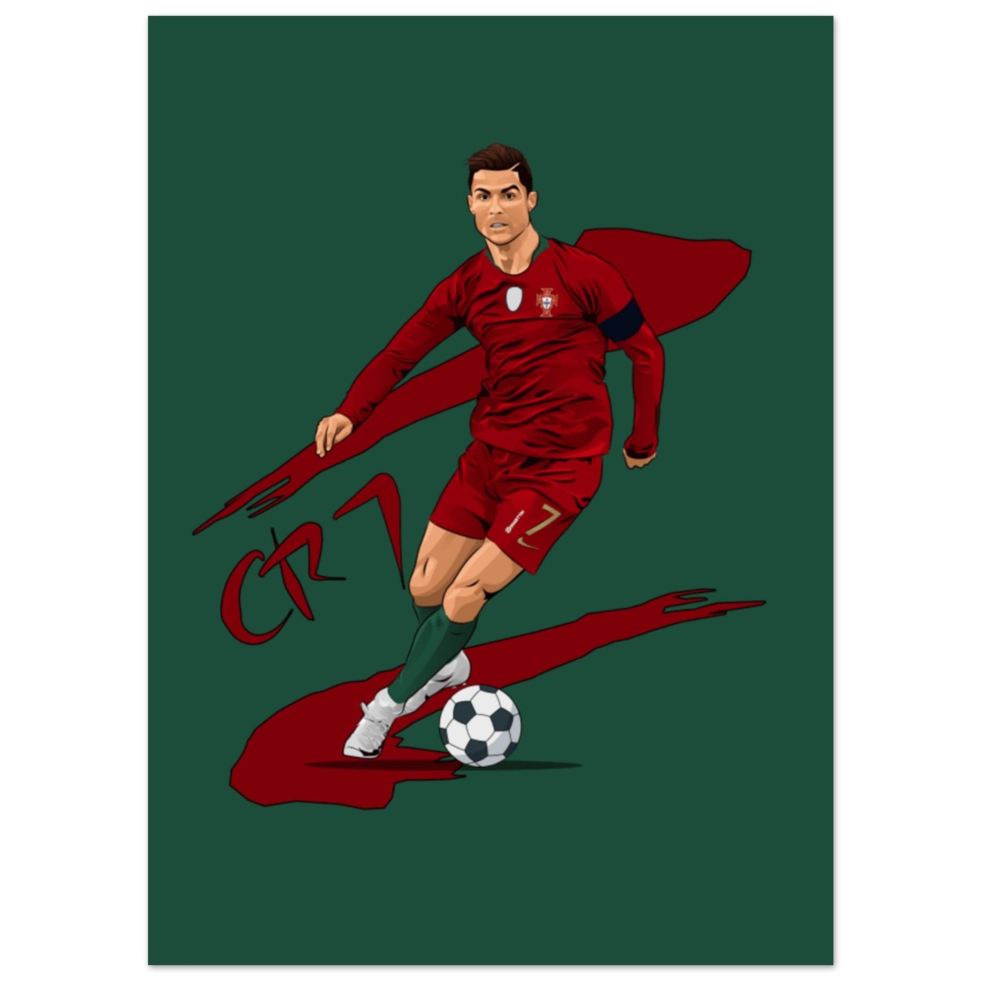 Canvanation Print Material 13x18 cm / 5x7″ Poster Football Cr7
