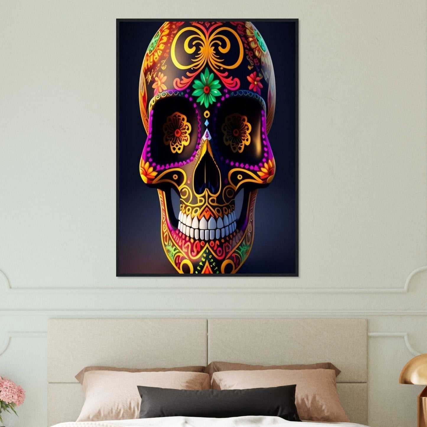 Canvanation Print Material Tableau Tête De Mort Mexicain