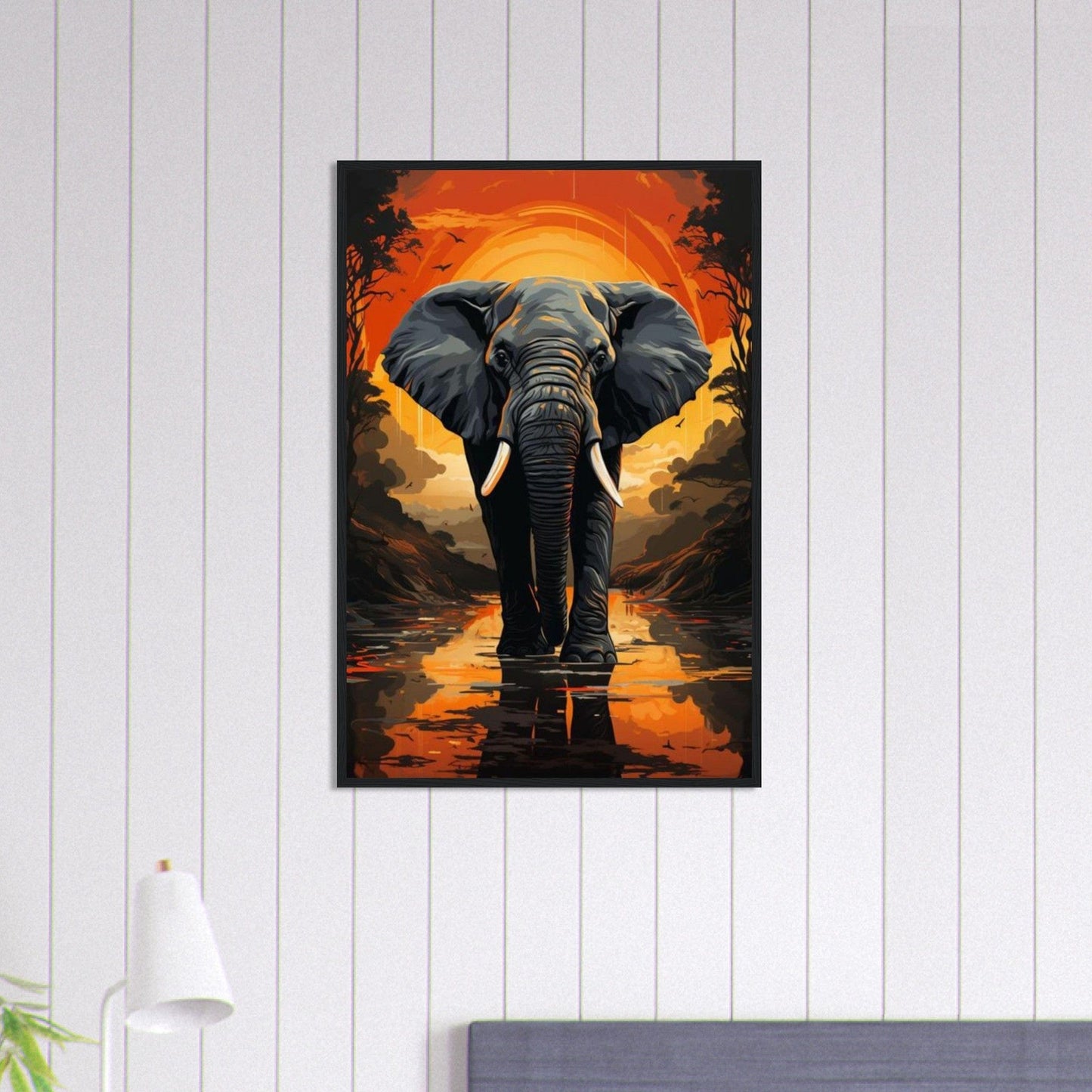 Canvanation Print Material 60x90 cm / 24x36″ Tableau Elephant Échos de la Terre