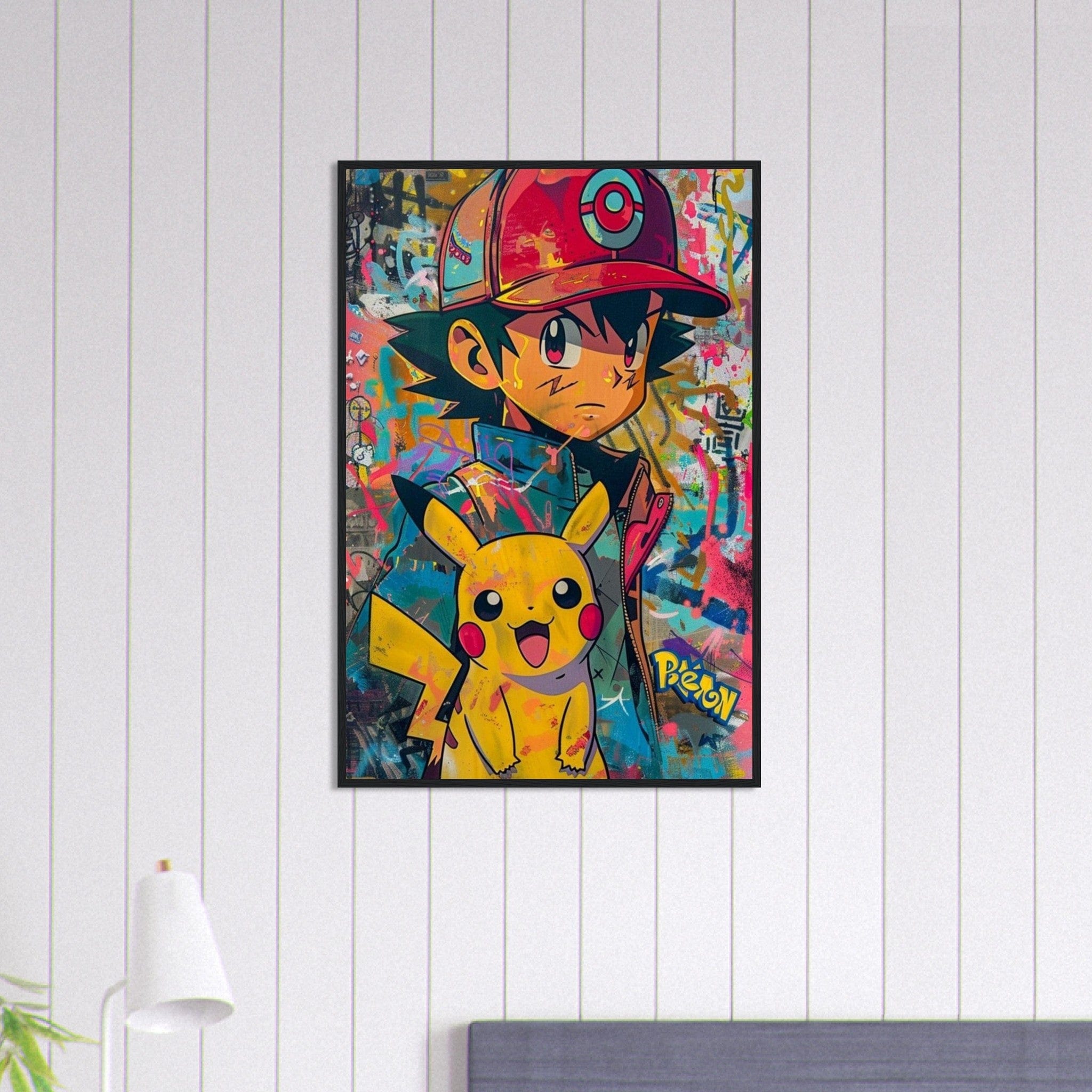 Canvanation Print Material 60x90 cm / 24x36″ Tableau Pokémon Dessin Pikachu Sacha