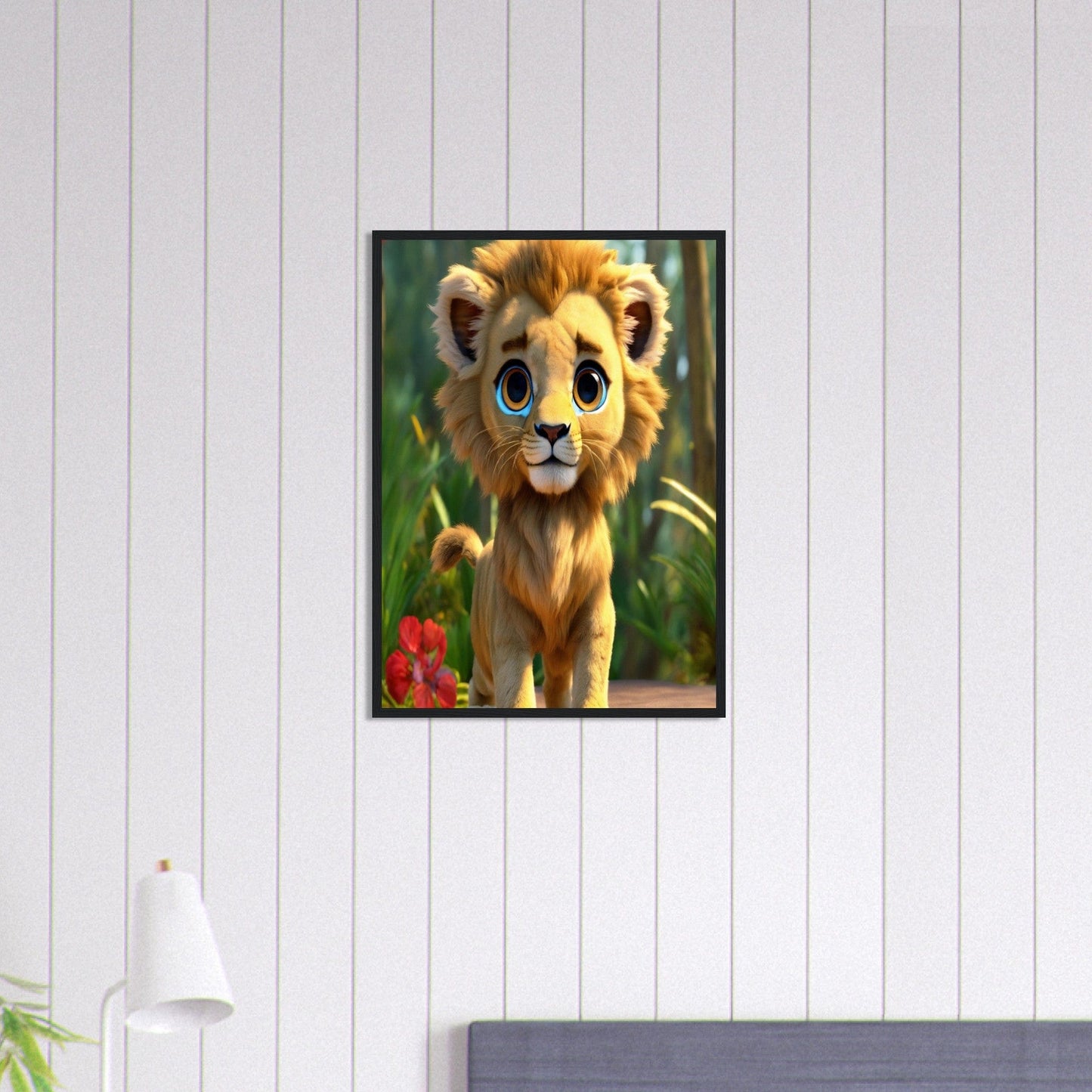 Canvanation Print Material 50x70 cm / 20x28″ Tableau Lionceau Jeux Sauvages