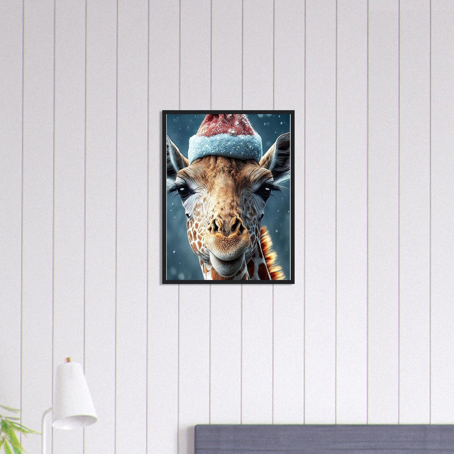 Canvanation Print Material 45x60 cm / 18x24″ Tableau Girafe Noel