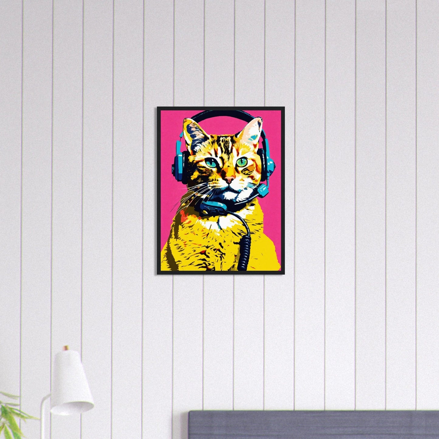 Canvanation Print Material 45x60 cm / 18x24″ Tableau Chat Mystère Au Clair De Lune