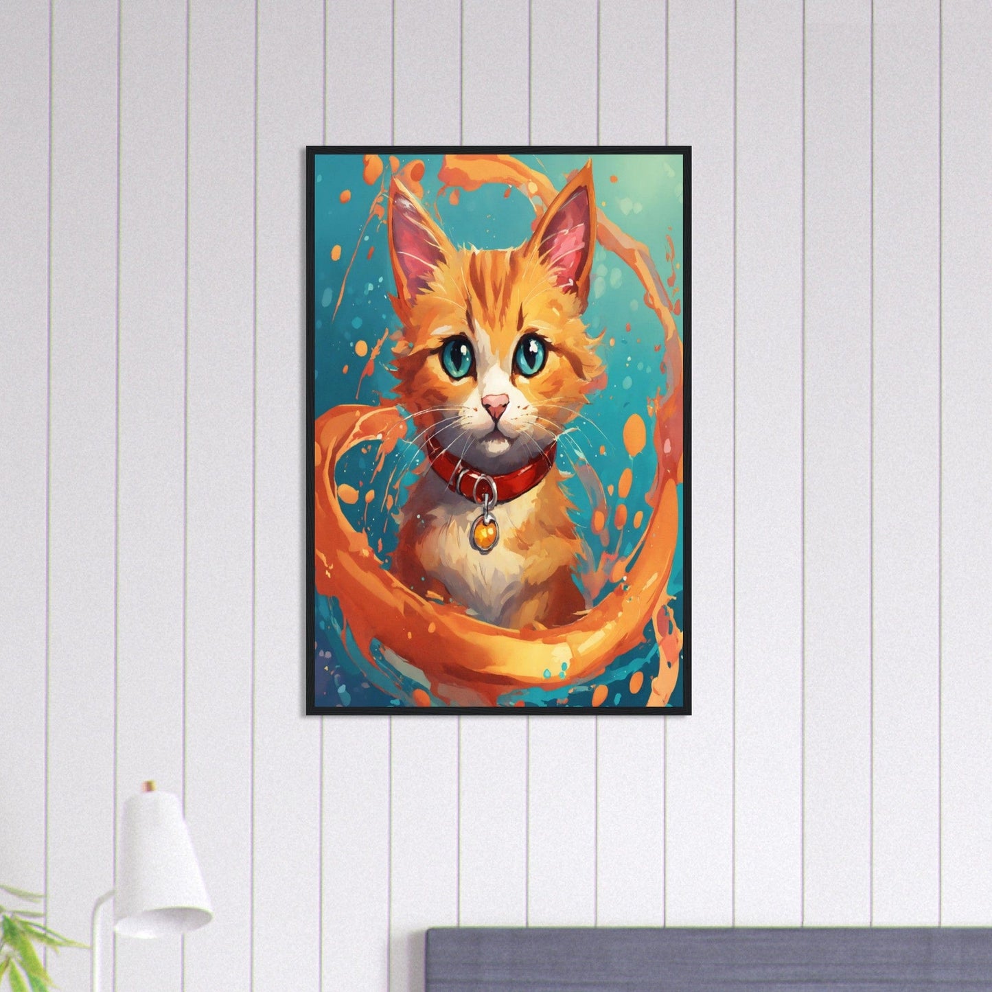 Canvanation Print Material 60x90 cm / 24x36″ Tableau Chat L’énigme Féline