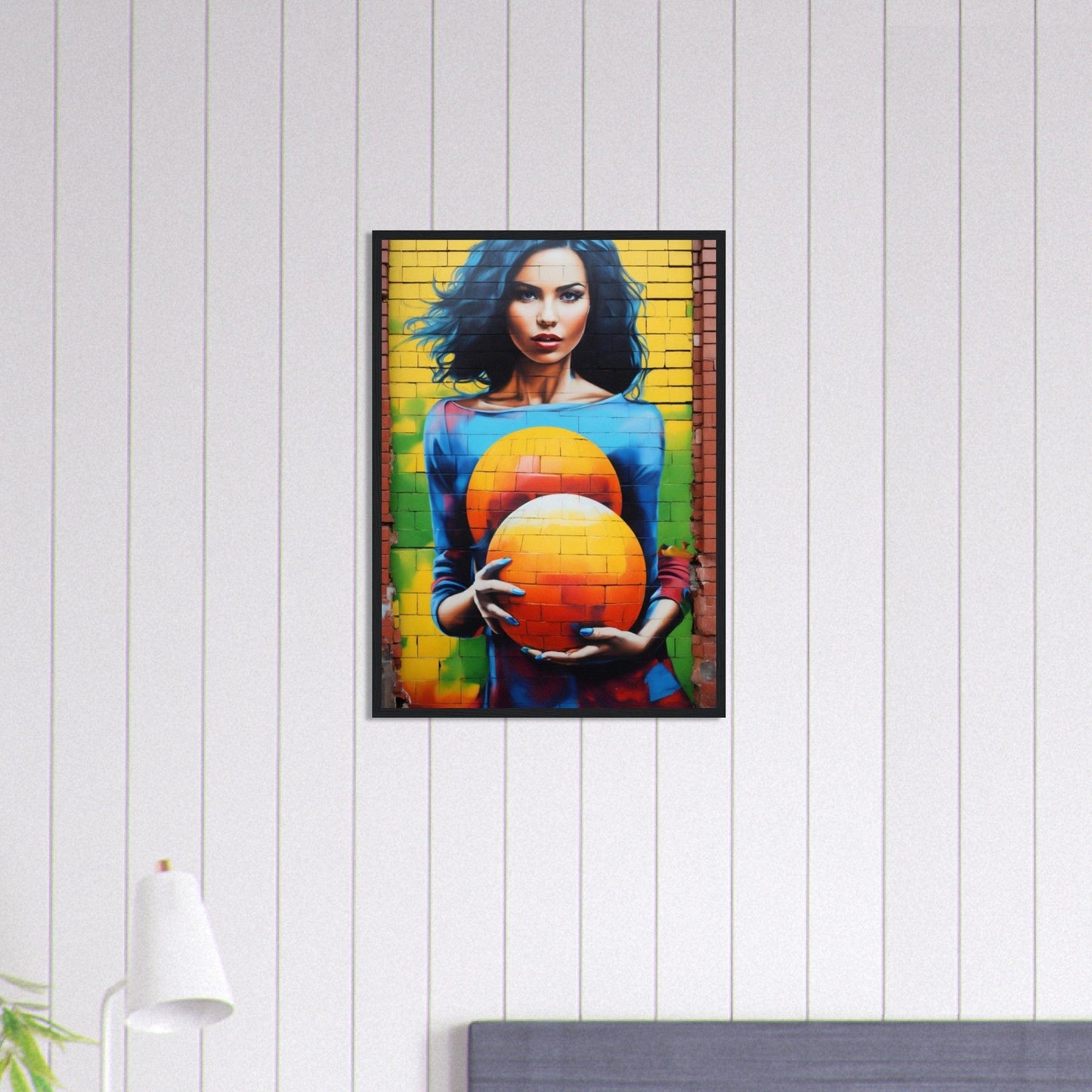 Canvanation Print Material 50x70 cm / 20x28″ Tableaux Street Art Femme Monde Rond