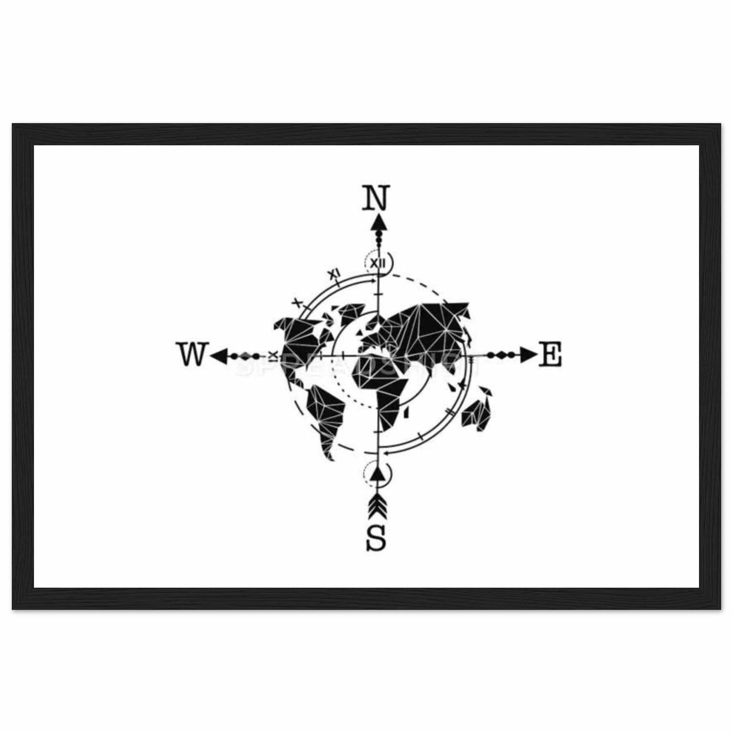 Canvanation Print Material 30x45 cm / 12x18″ Tableau Planisphere Du Monde - Rêves Cartographiques