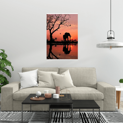 Gelato Print Material Affiche Africain Elephant