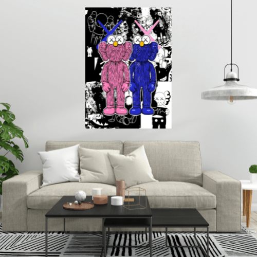 Canvanation Poster Street Art Kaws Et Son Ami