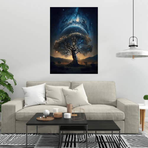 Canvanation Affiche Splendeur Éternelle : L'Arbre de Vie Majestueux