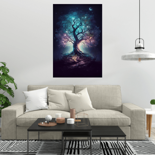 Canvanation Affiche Éclat Sylvestre : L'Arbre de Vie Majestueux