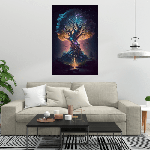 Canvanation Affiche Symphonie Végétale : L'Arbre de Vie en Splendeur