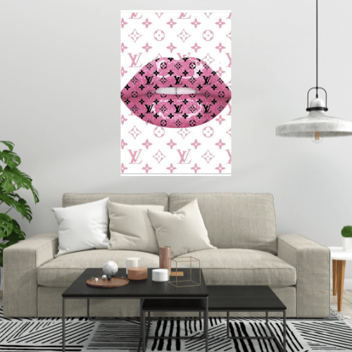 Gelato Print Material Affiche Louis Vuitton Levre Rose