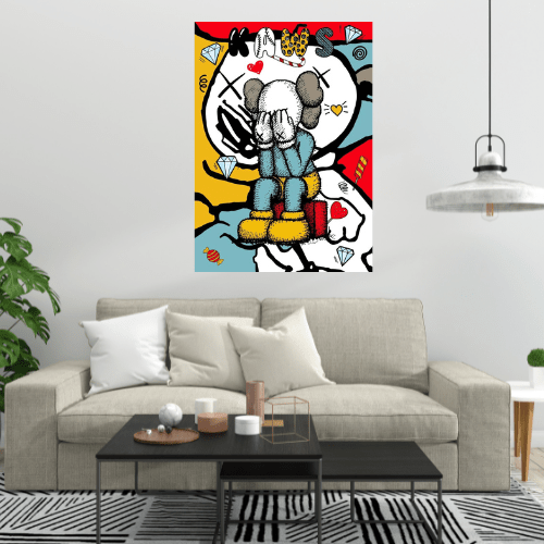 Canvanation Poster Street Art Kaws Triste Couleur