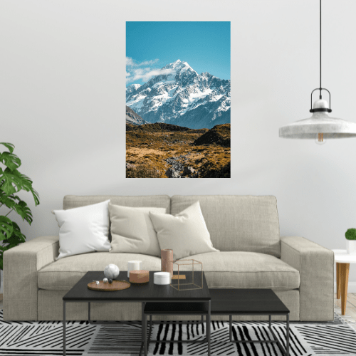 Gelato Print Material Affiche Montagne Ciel Bleu