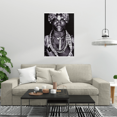 Gelato Print Material Tableau Homme Africain