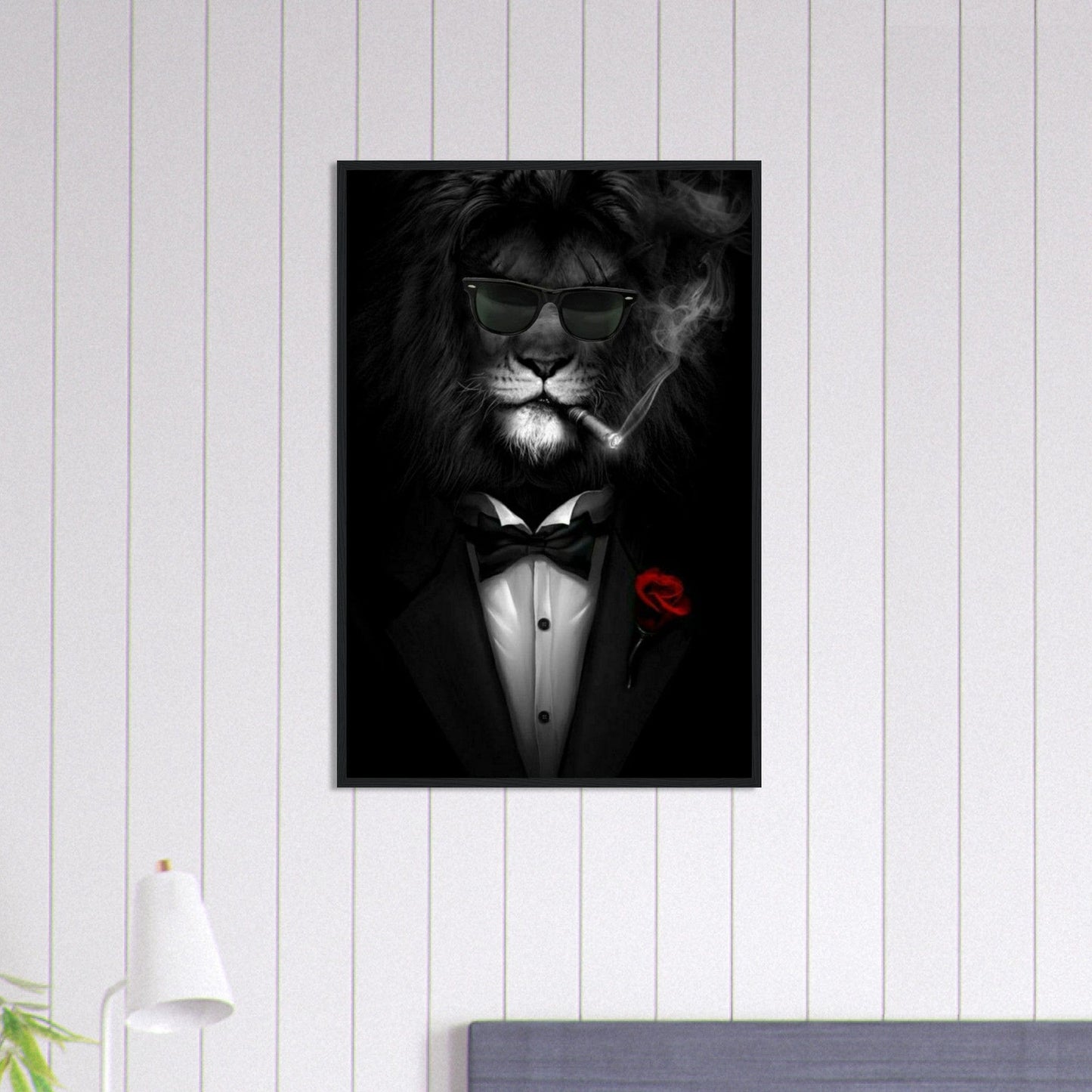 Canvanation Print Material 60x90 cm / 24x36″ Tableau Street Art Lion Homme