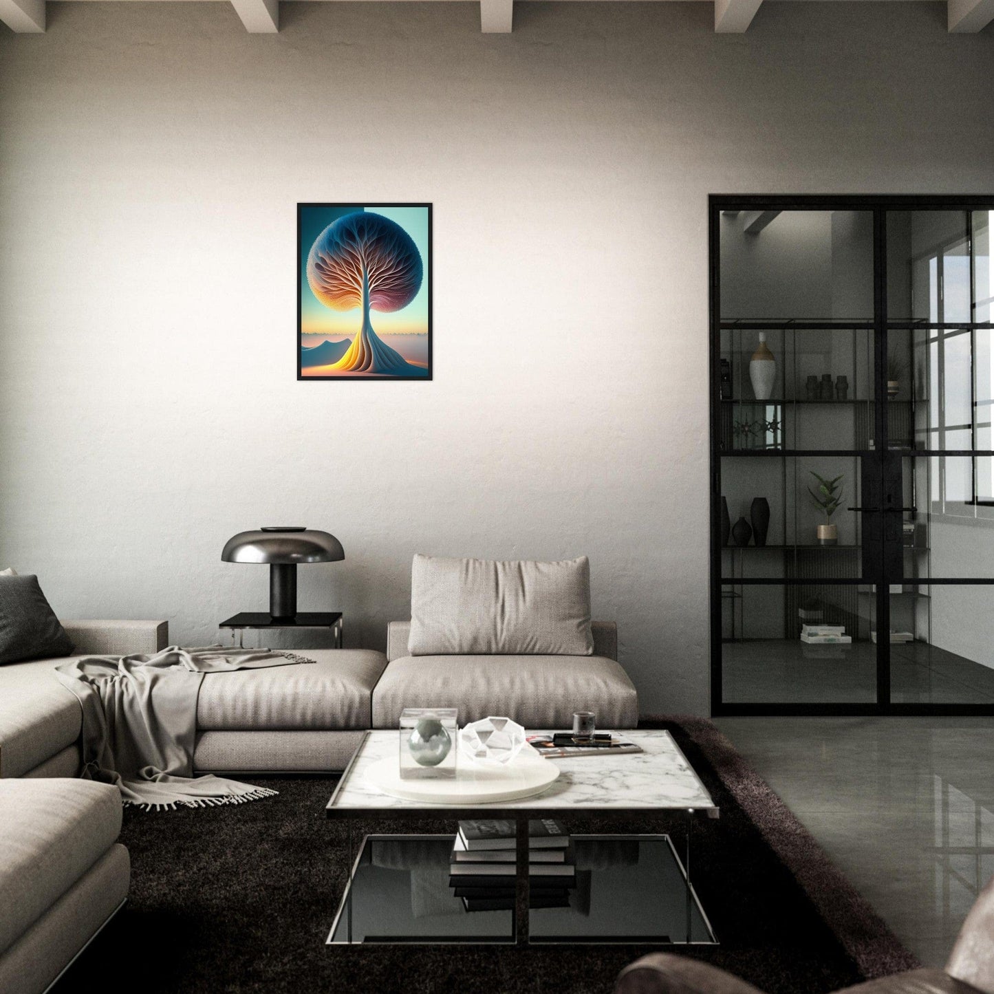 Canvanation Print Material Peinture Abstraite Arbre De Vie