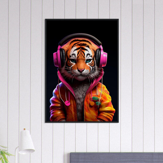 Canvanation Print Material 70x100 cm / 28x40″ Tableau Jeune Tigre Personnifié