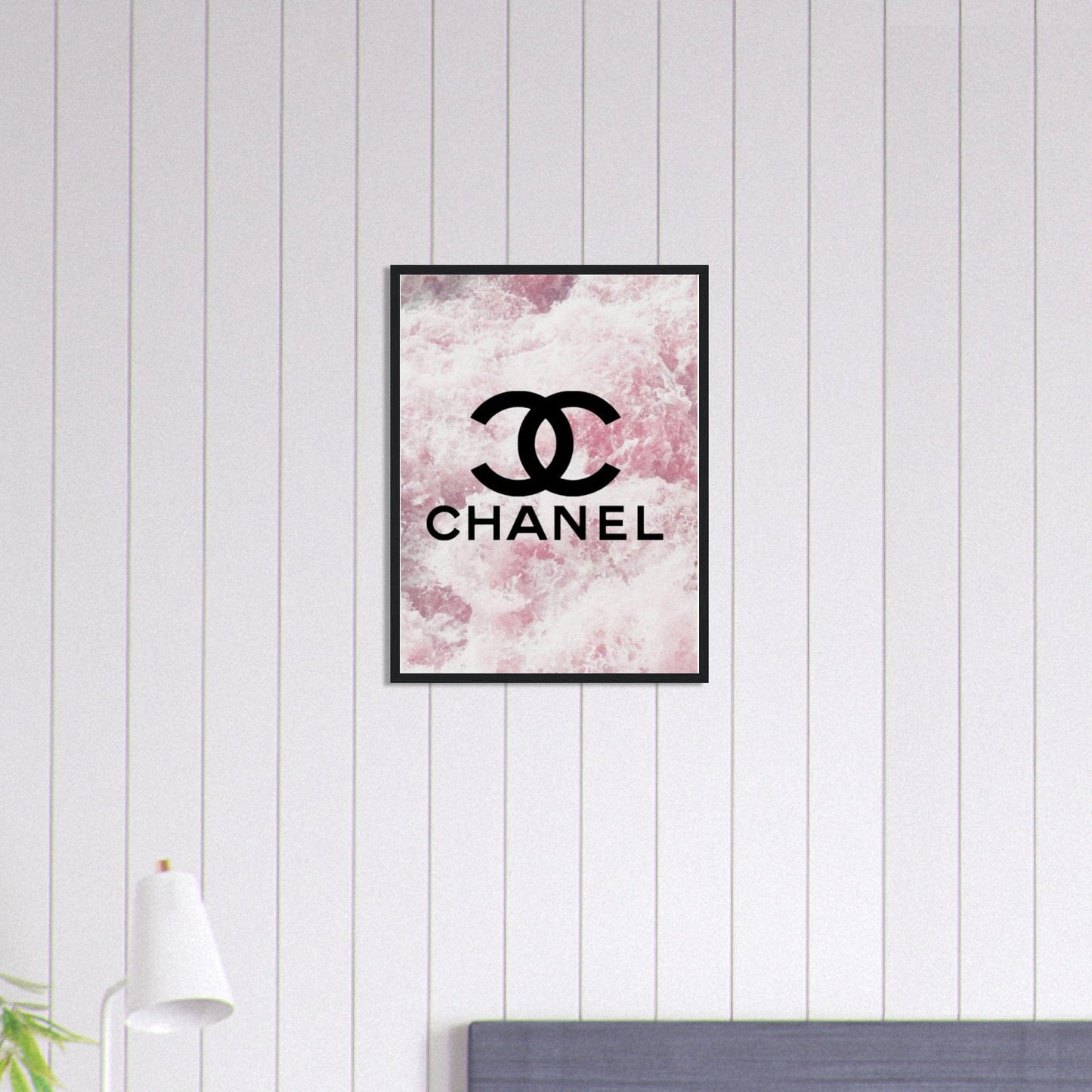 Canvanation Print Material 45x60 cm / 18x24″ Tableau Chanel Fond Mer Rose