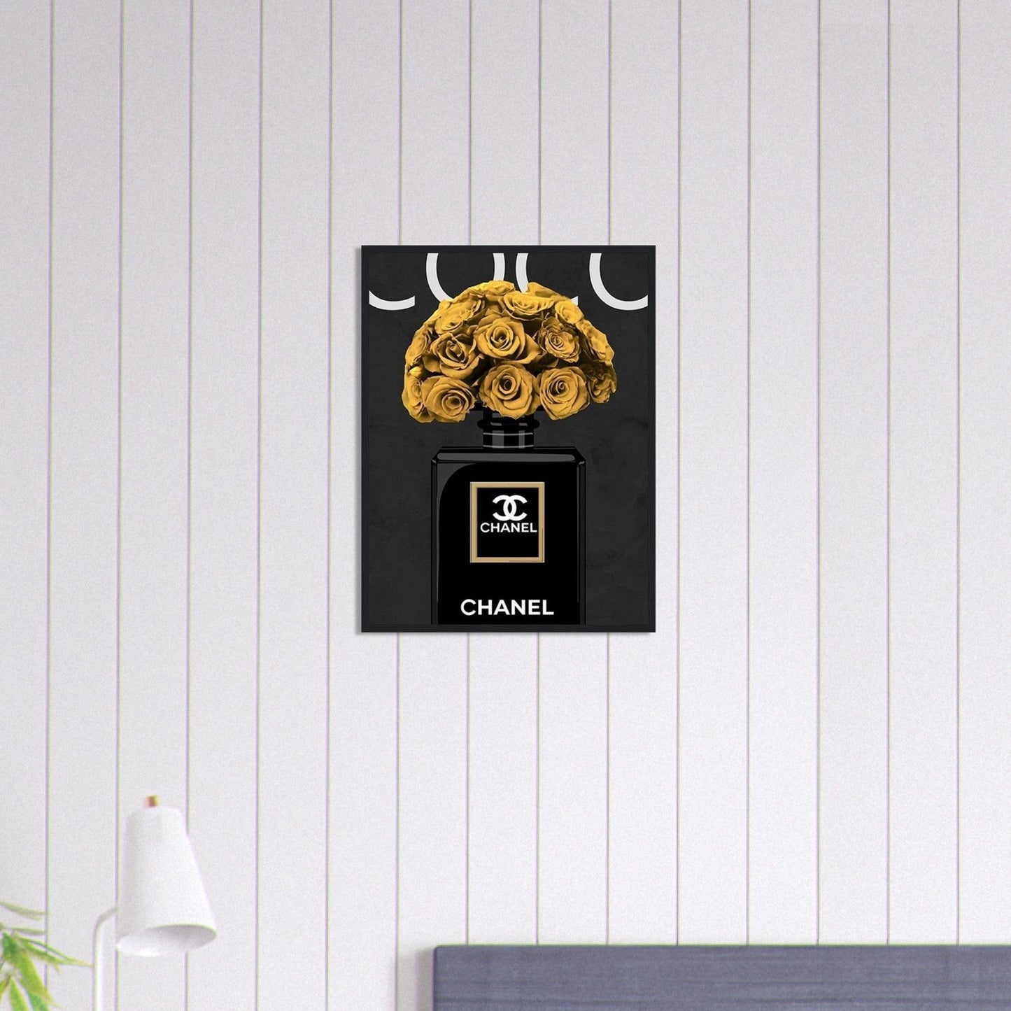 Canvanation Print Material 45x60 cm / 18x24″ Tableau Chanel Numéro 5 Coco Or