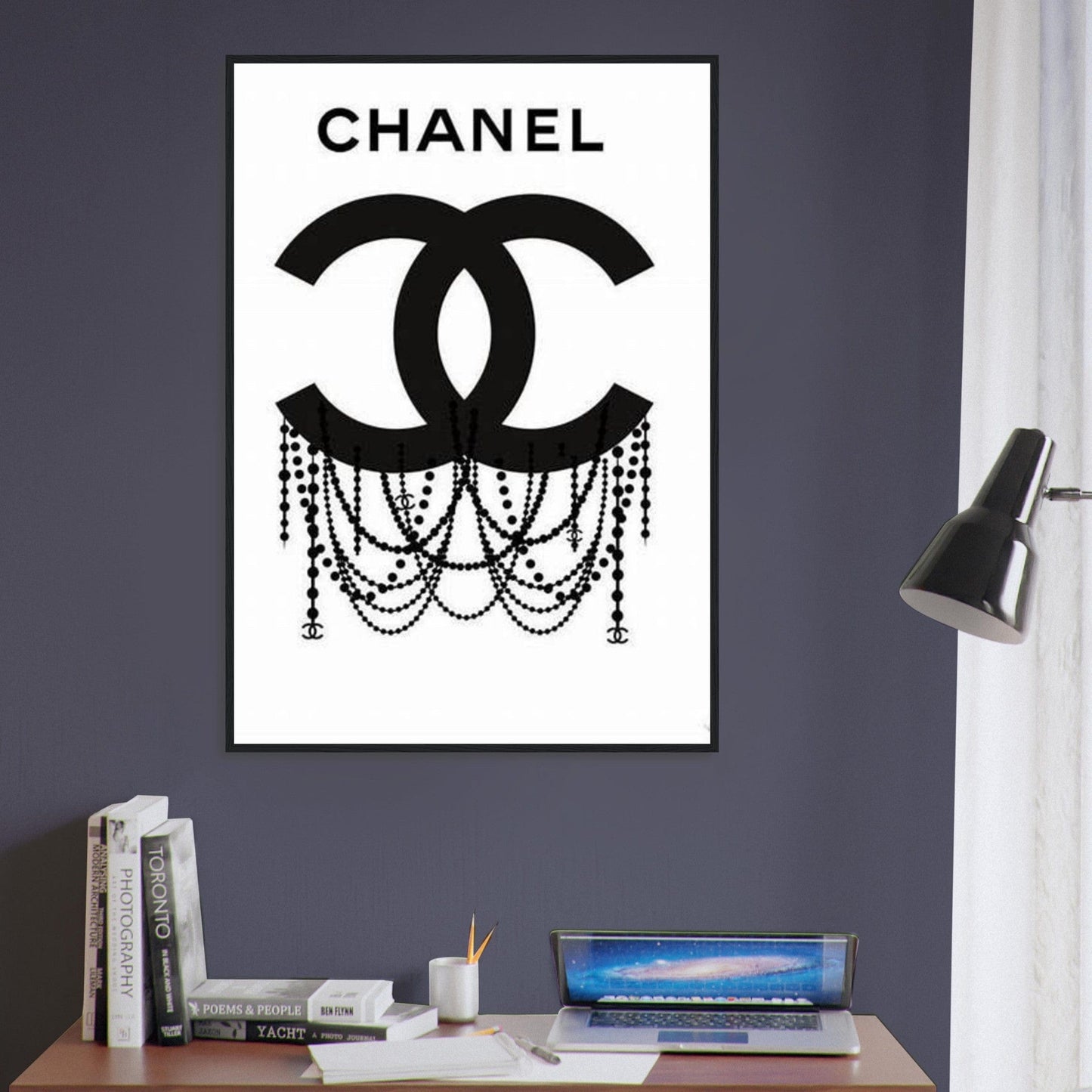 Canvanation Print Material Tableau Chanel Numéro 5Tag Noir